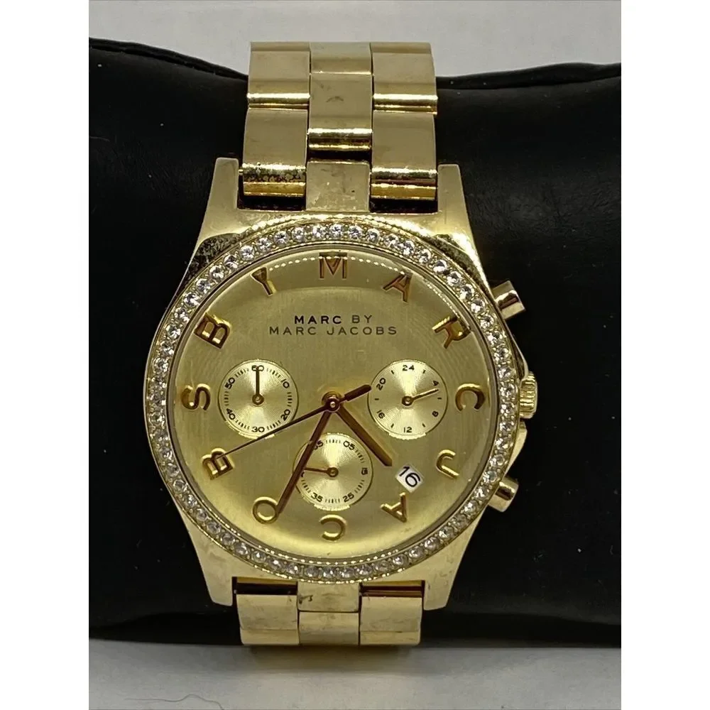 Marc Jacobs MBM3105 Women's Gold Stainless Steel Analog Dial Quartz Watch XX899